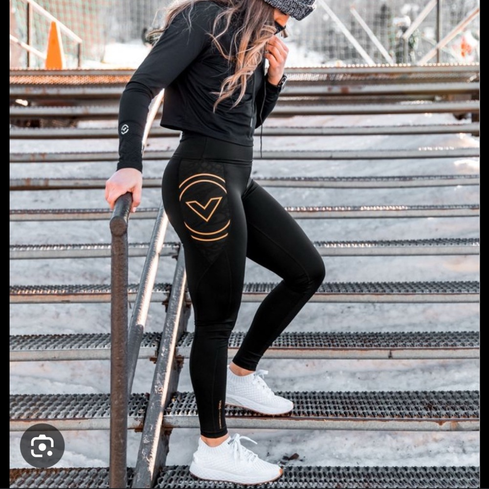 Virus Intl Au9 OG Black and Gold Leggings